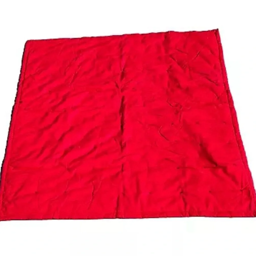 Handmade Quilt Girls Ladybug 43X40.5 Vintage Red Black Green Hand Tied